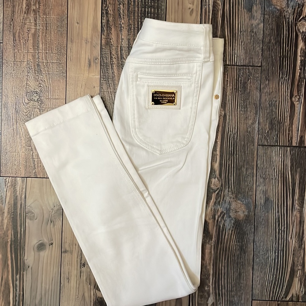 Dolce & Gabbana Straight Leg White Jeans size 36